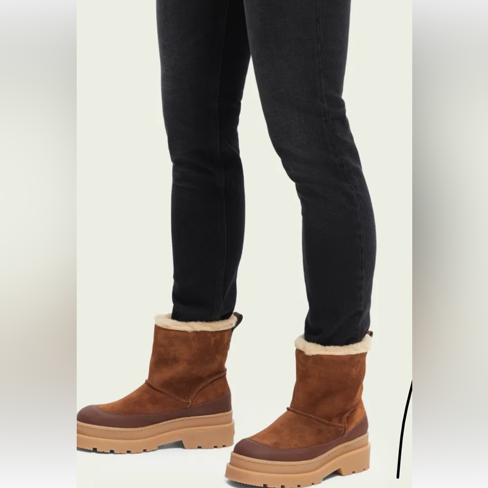 Scotch & Soda Tan Suede Winter Boots,NWT,no box